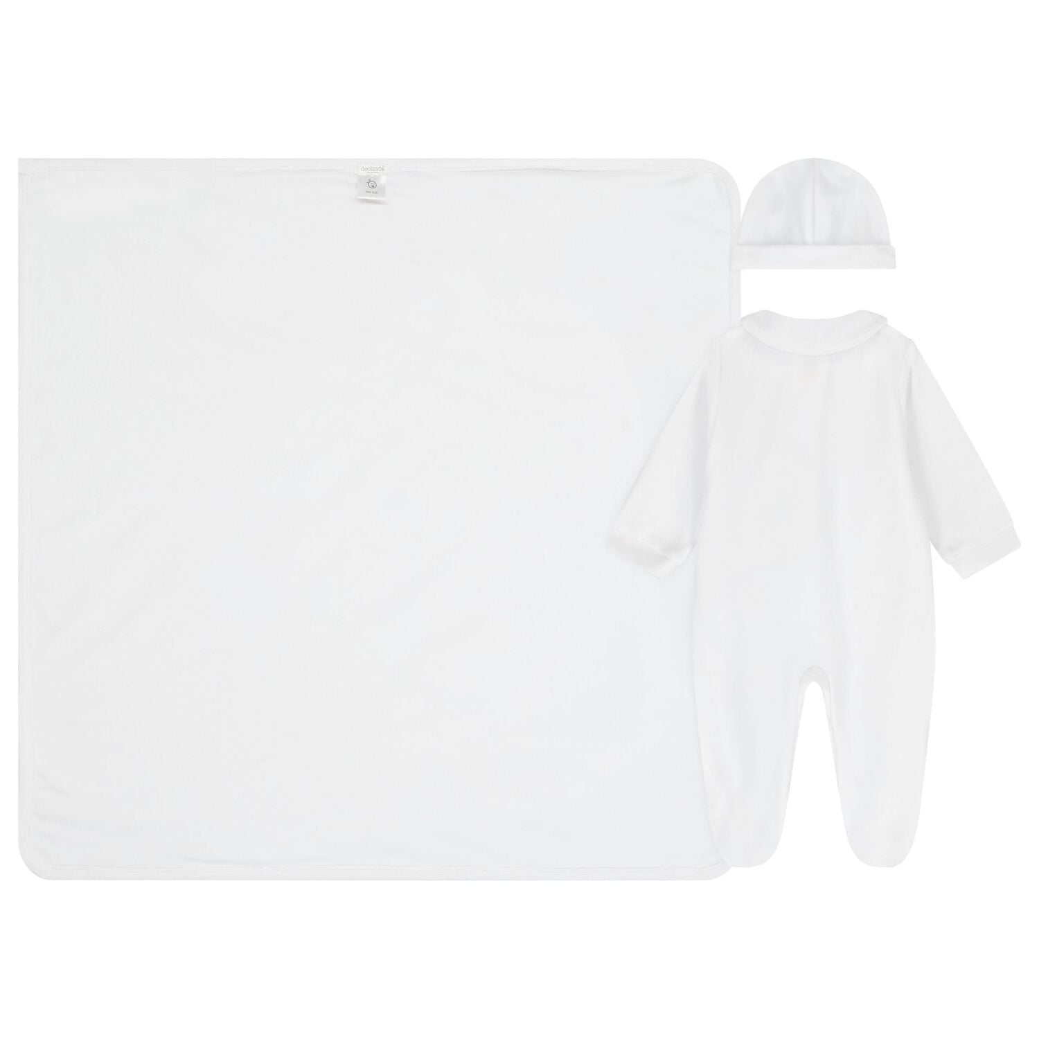 White Pom Pom Babygrow Gift Set, 2, hi-res