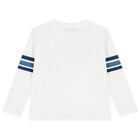 Boys White, Blue & Navy Blue Tracksuit Set ( 3 Piece ), 2, hi-res