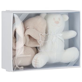Baby Boys Blue Mittens & Booties Gift Set
