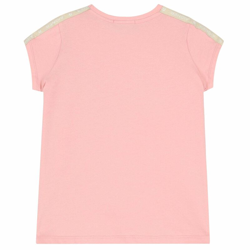 Girls Pink Logo T-shirt, 3, hi-res image number null