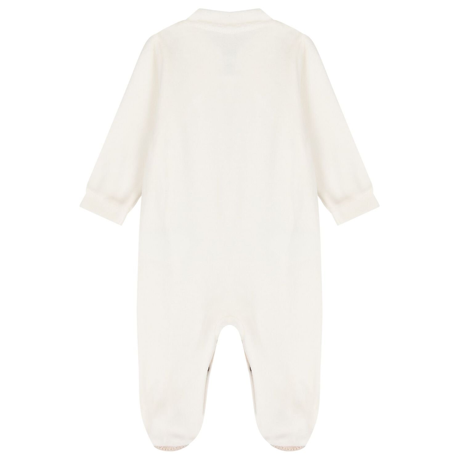 Baby Girls Ivory Heart Babygrow, 1, hi-res