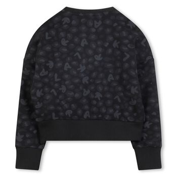 Girls Black Logo Sweatshirt