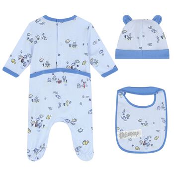Baby Boys Blue Babygrow Gift Set