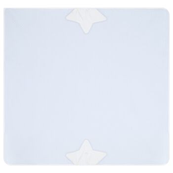 Baby Boys White & Blue Quilted Blanket