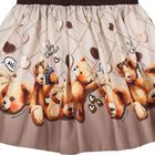 Girls Beige Teddy Bear Skirt, 1, hi-res