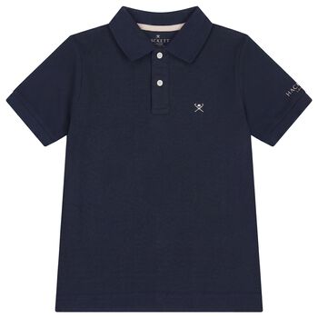 Boys Navy Blue Logo Polo Shirt