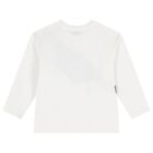 Boys White Belt Bag Long Sleeve Top, 1, hi-res
