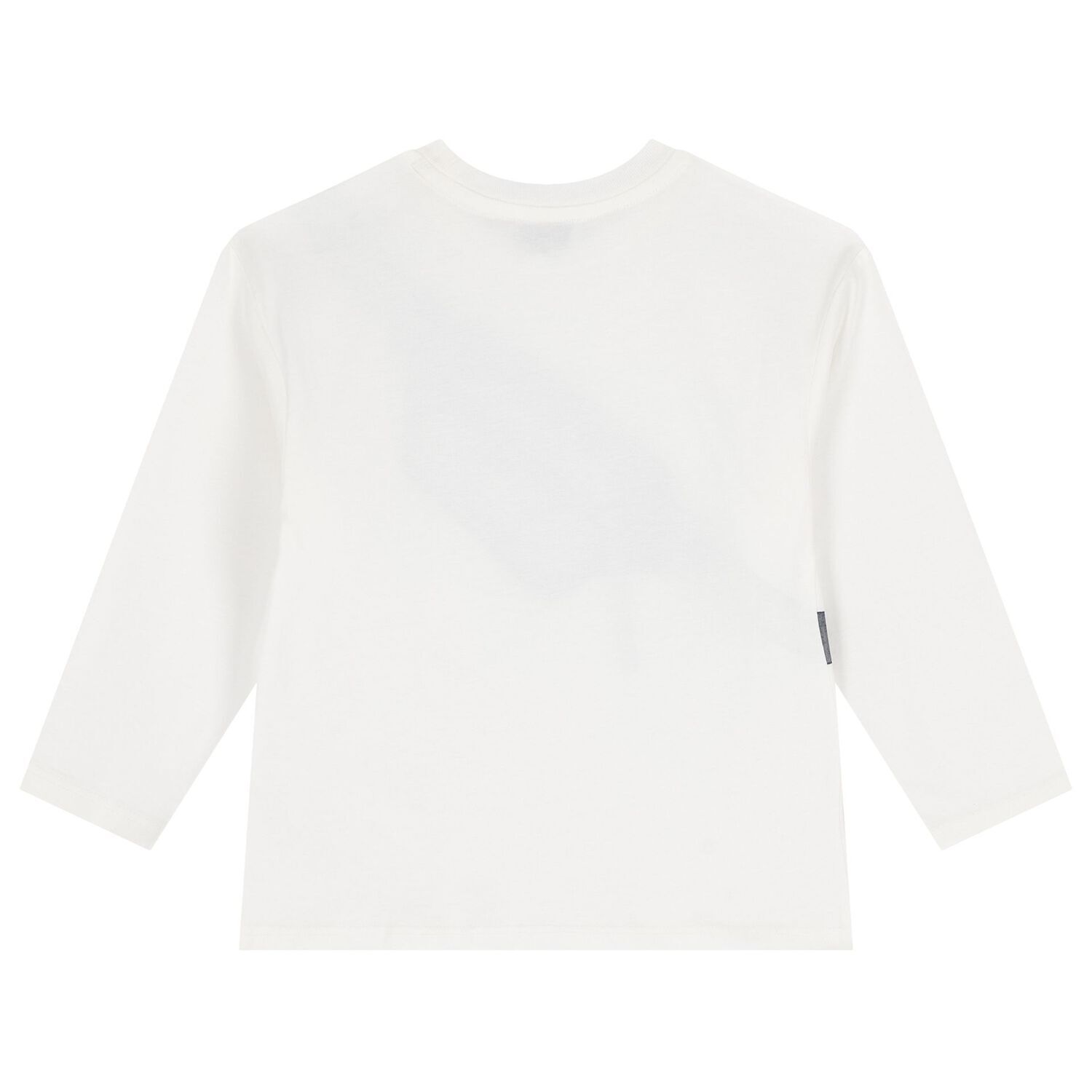 Boys White Belt Bag Long Sleeve Top, 1, hi-res