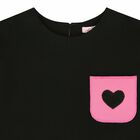 Girls Black & Pink Long Sleeve Top, 1, hi-res