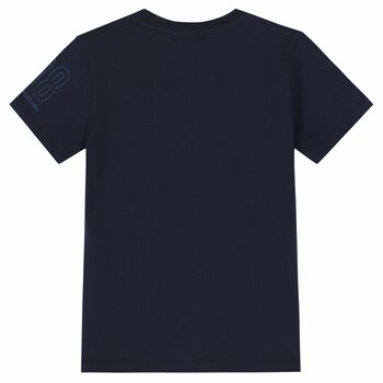 Boys Navy & White Logo T-Shirt