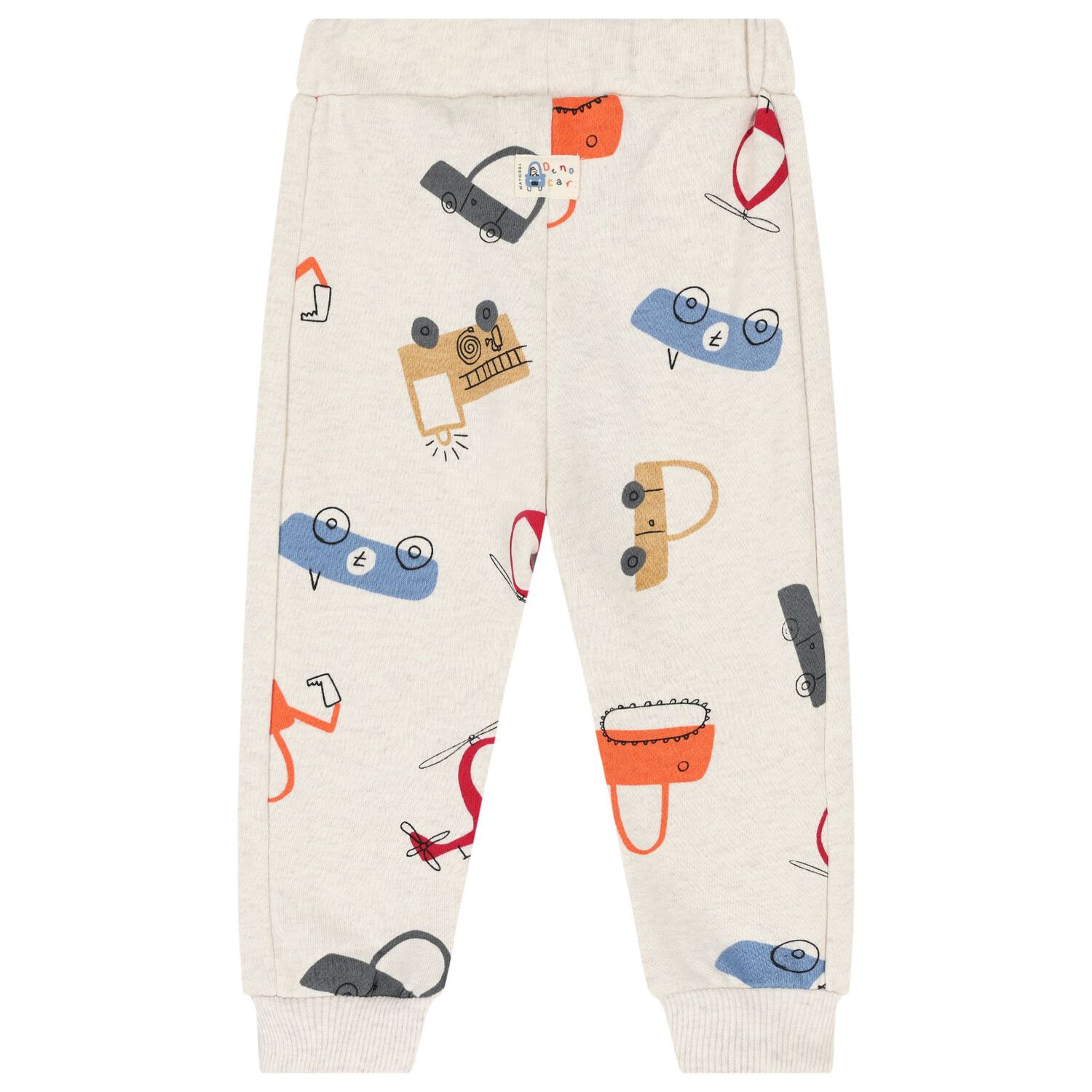 Younger Boys Ivory Joggers, 1, hi-res