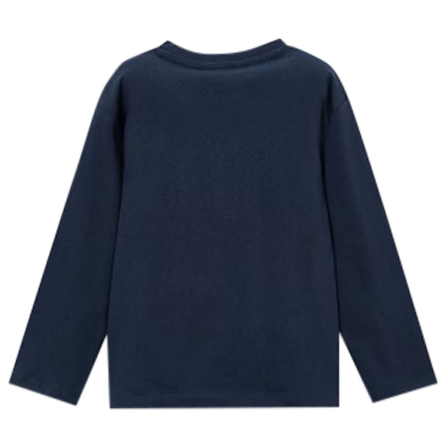 Boys Navy Blue Logo Long Sleeve Top, 4, hi-res