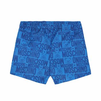 Younger Boys Blue Logo Swim Shorts