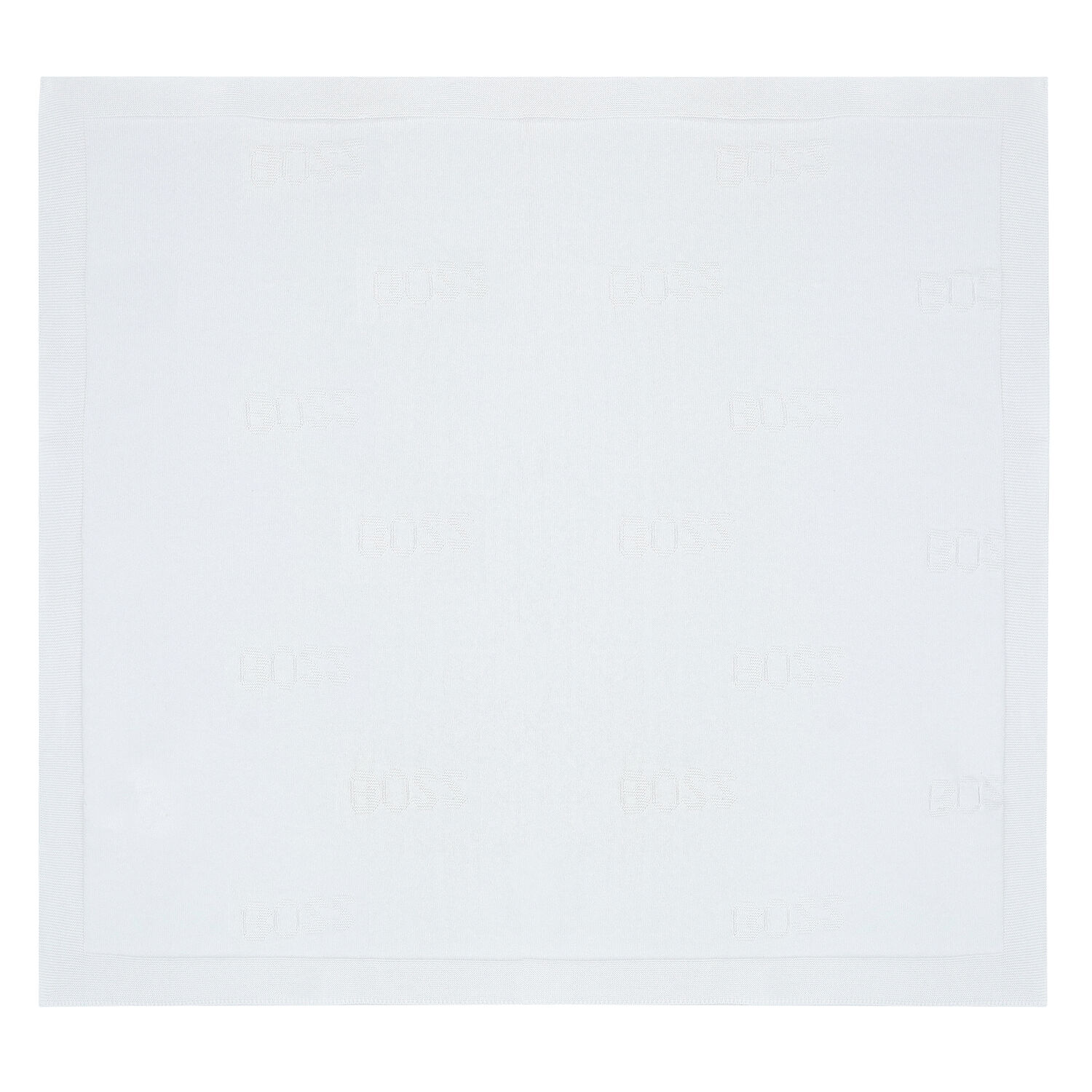 بطانية محبوكة بالشعار باللون الابيض, 2, hi-res