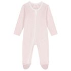 Baby Girls White & Pink Babygrows ( 2 Pack ), 5, hi-res