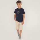 Boys Beige Logo Shorts , 2, hi-res