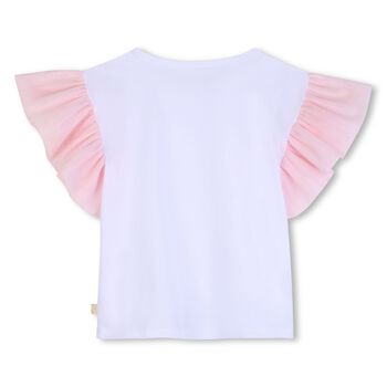 Girls White & Pink T-Shirt