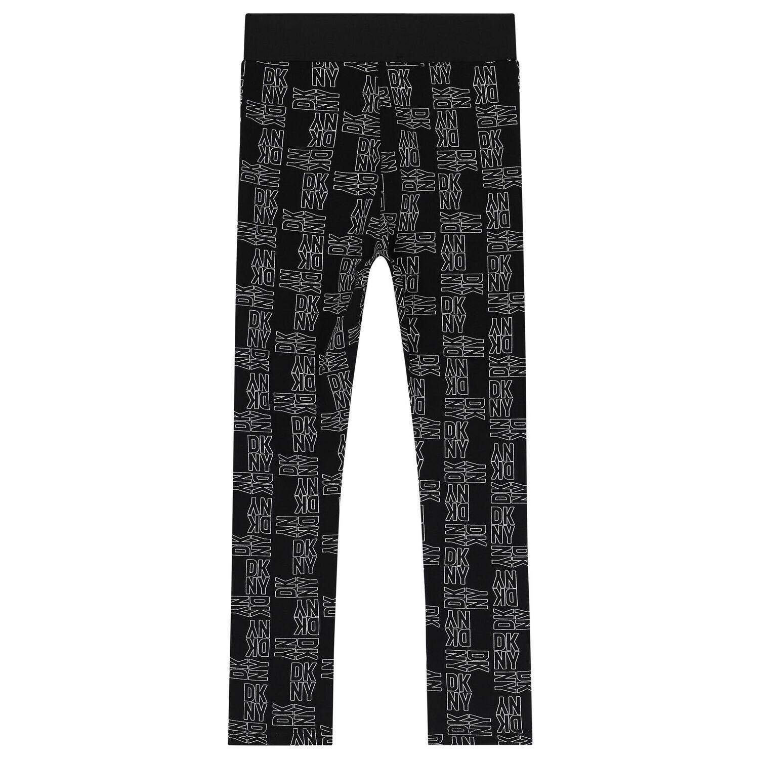 Girls Black Logo Leggings, 1, hi-res image number null