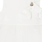Younger Girls White Satin Dress Set, 1, hi-res