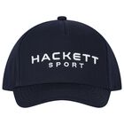 Boys Navy Blue Logo Cap, 1, hi-res