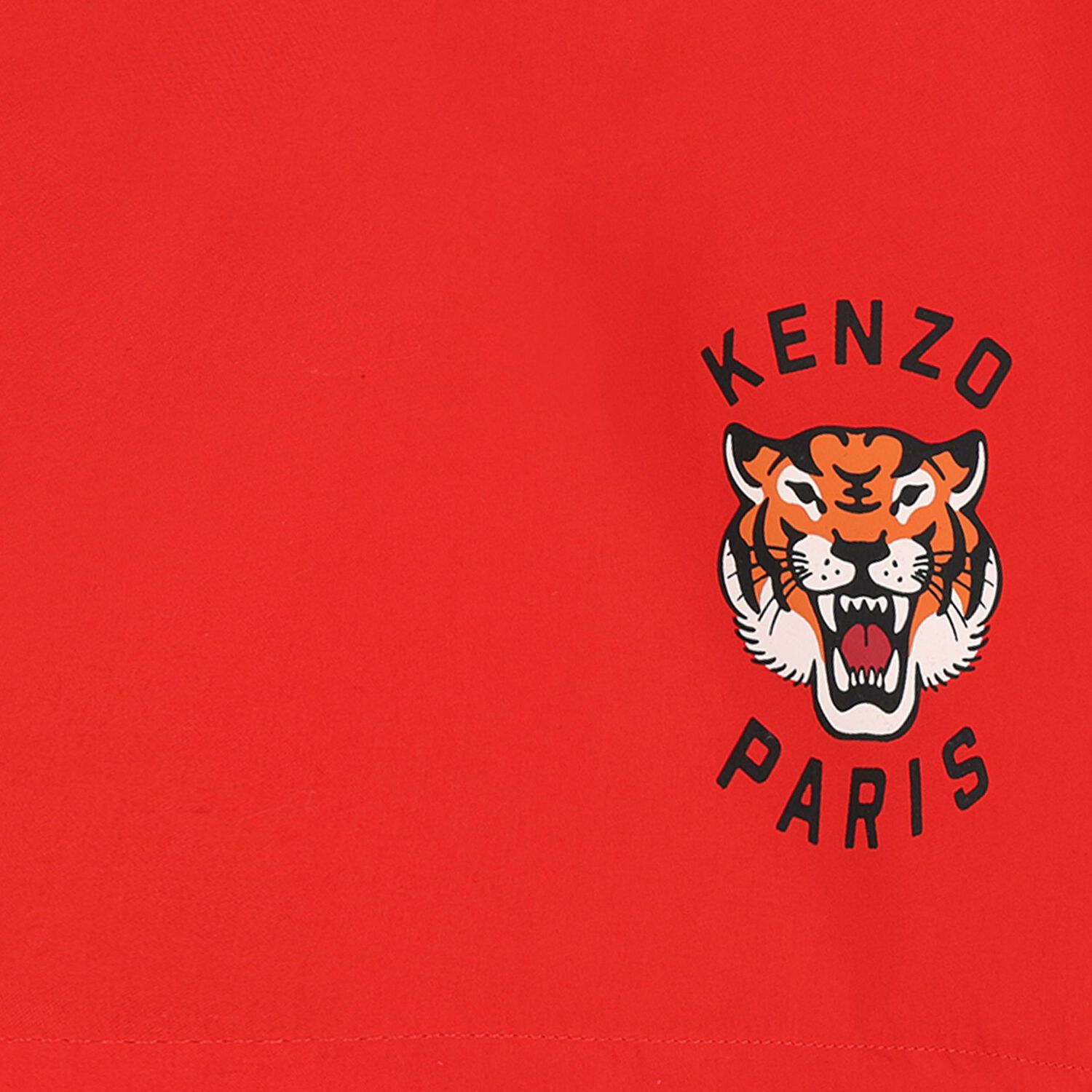 شورت سباحة بشعار النمر باللون الأحمر للأولاد, 1, hi-res image number null