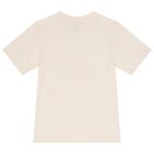 طقم بنات شورت بشعار تريفويل باللون البيج والوردي, 1, hi-res