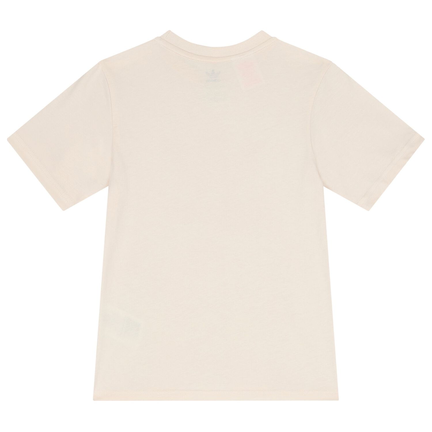 طقم بنات شورت بشعار تريفويل باللون البيج والوردي, 1, hi-res