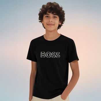 Boys Black Logo T-Shirt