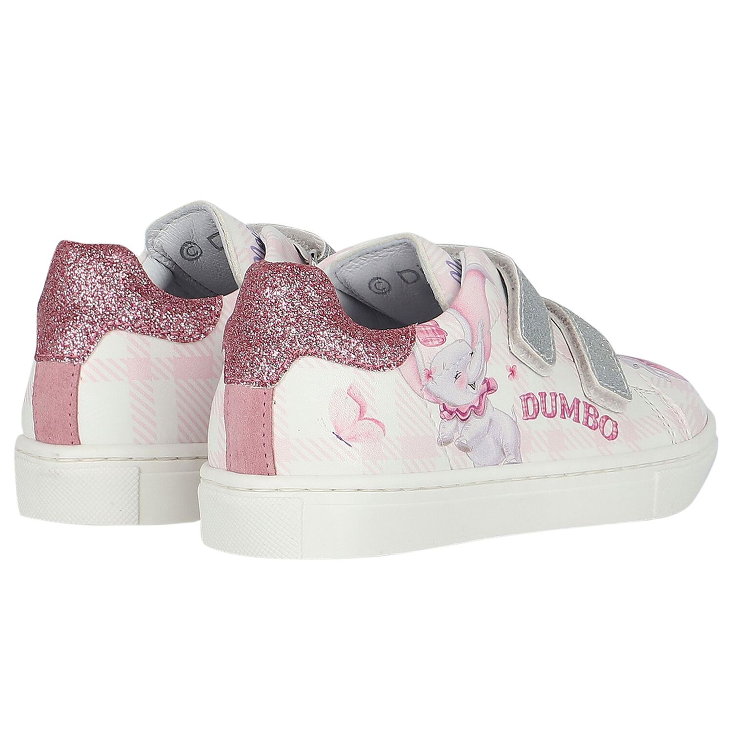Girls Pink & White Disney Trainers, 1, hi-res image number null