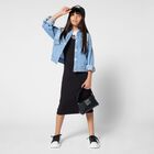 Girls Mini Me White & Black Logo Dress Set, 1, hi-res