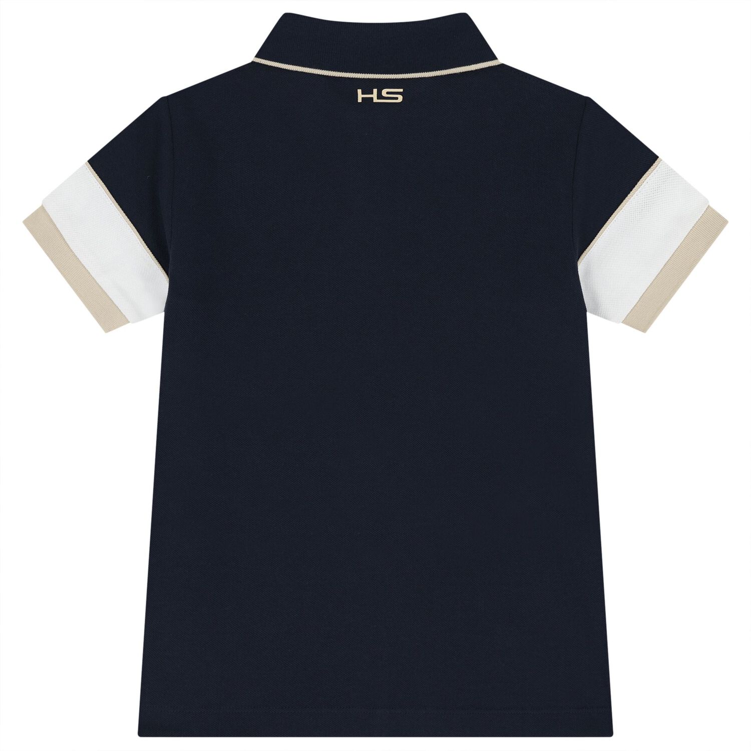 Boys Navy Blue & White Polo Shirt, 1, hi-res