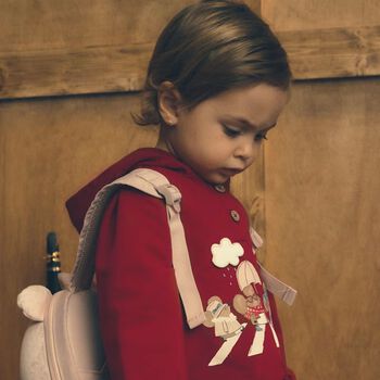Younger Girls Red Mouse Hooded Dress