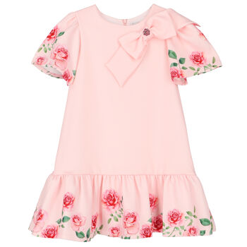 Girls Pink Floral Dress