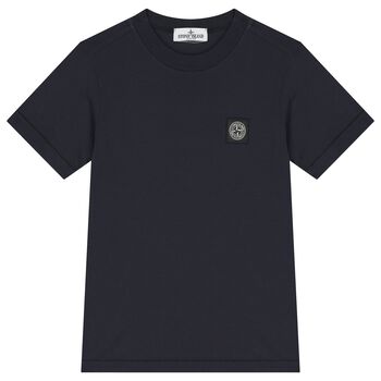 Boys Navy Blue Logo T-Shirt