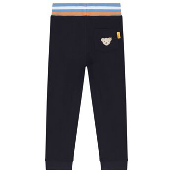 Boys Navy Teddy Joggers