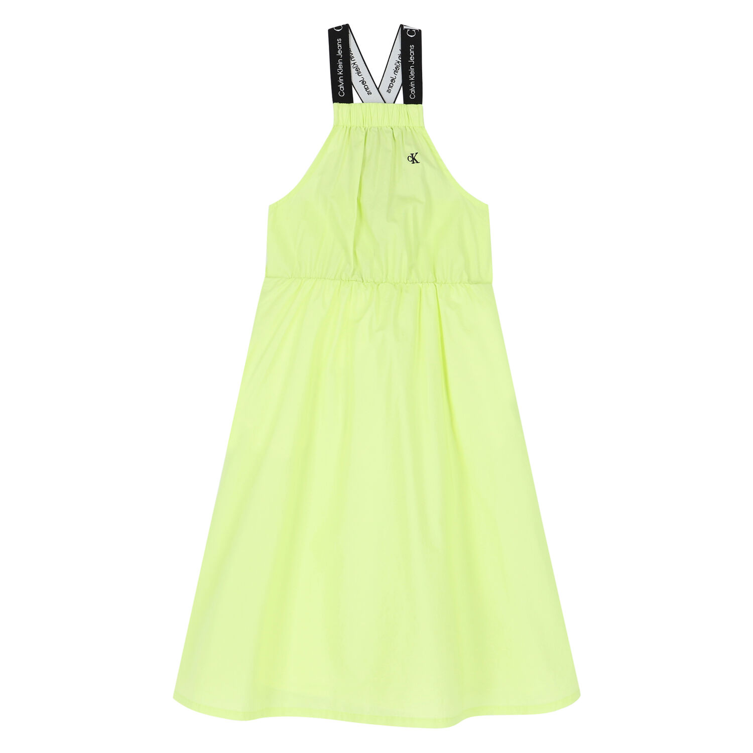 Girls Green Tape Logo Dress, 2, hi-res image number null