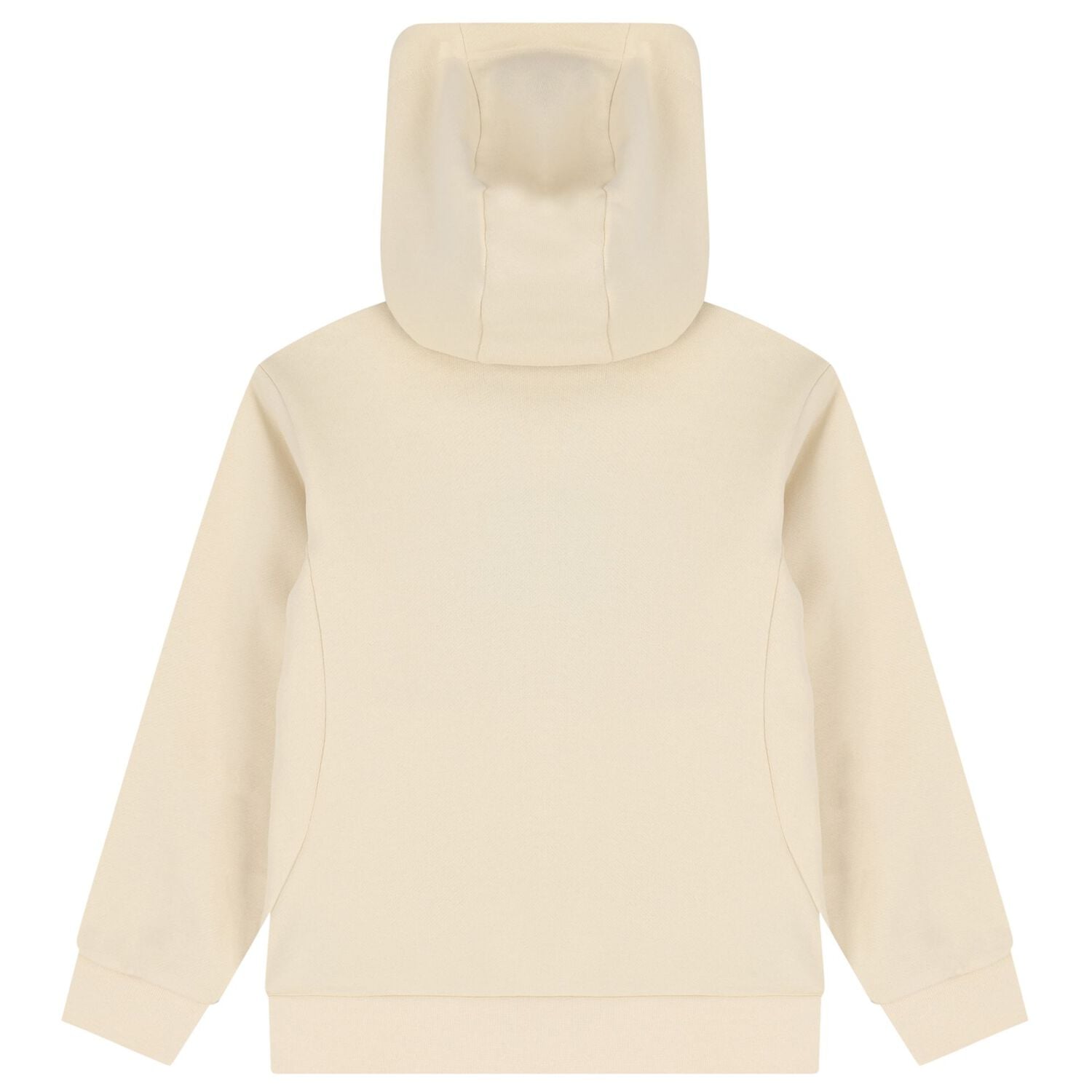 Boys Beige & Black Logo Hooded Zip Up Top , 1, hi-res