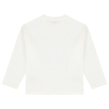Boys White Formula 1 Car Long Sleeve Top