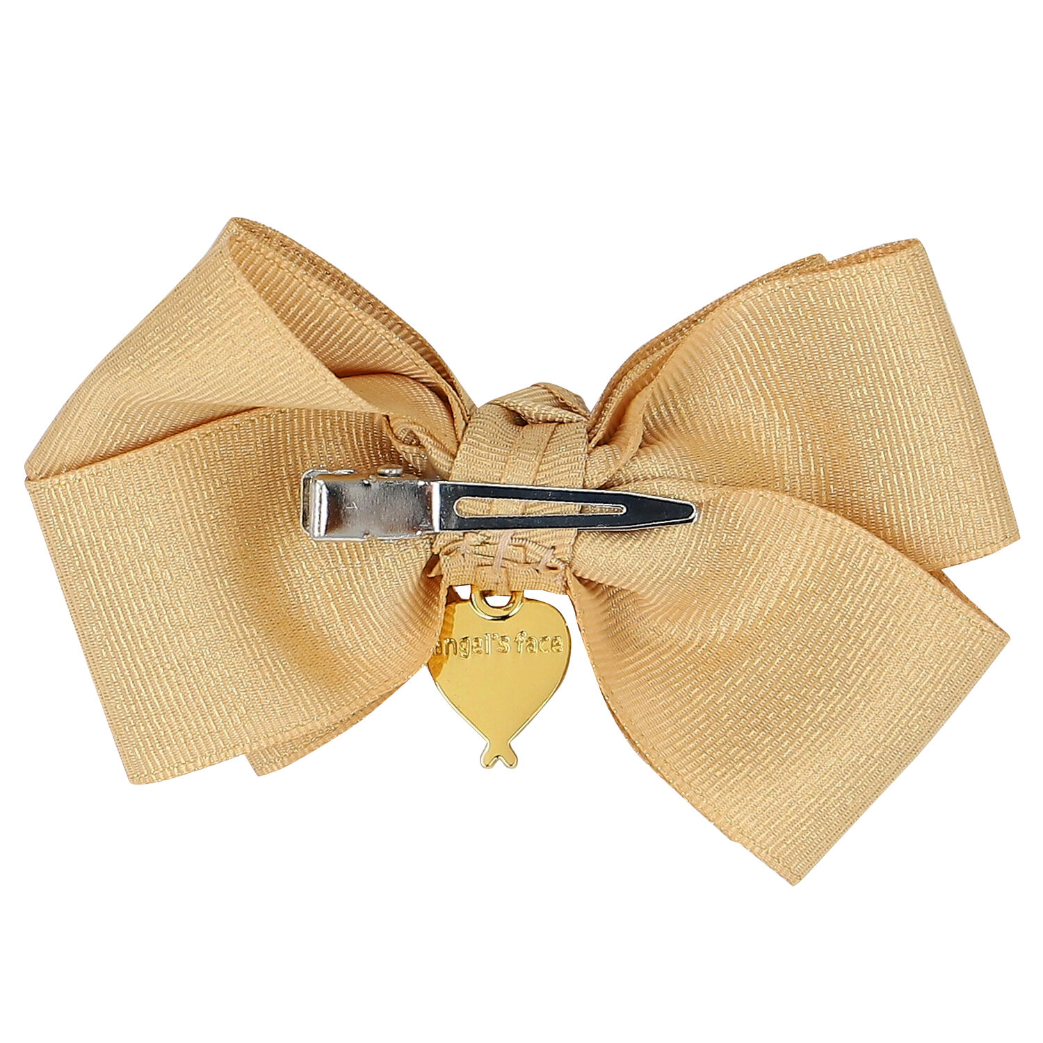 Girls Gold Bow Hairclip, 1, hi-res image number null