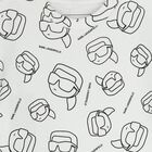 Baby Boys White & Black Ikonik Romper, 1, hi-res