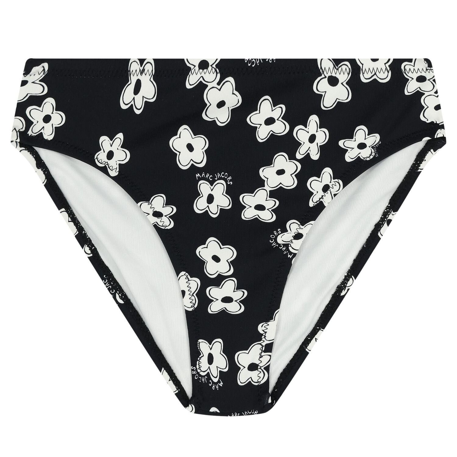Girls Black Flower Bikini, 1, hi-res