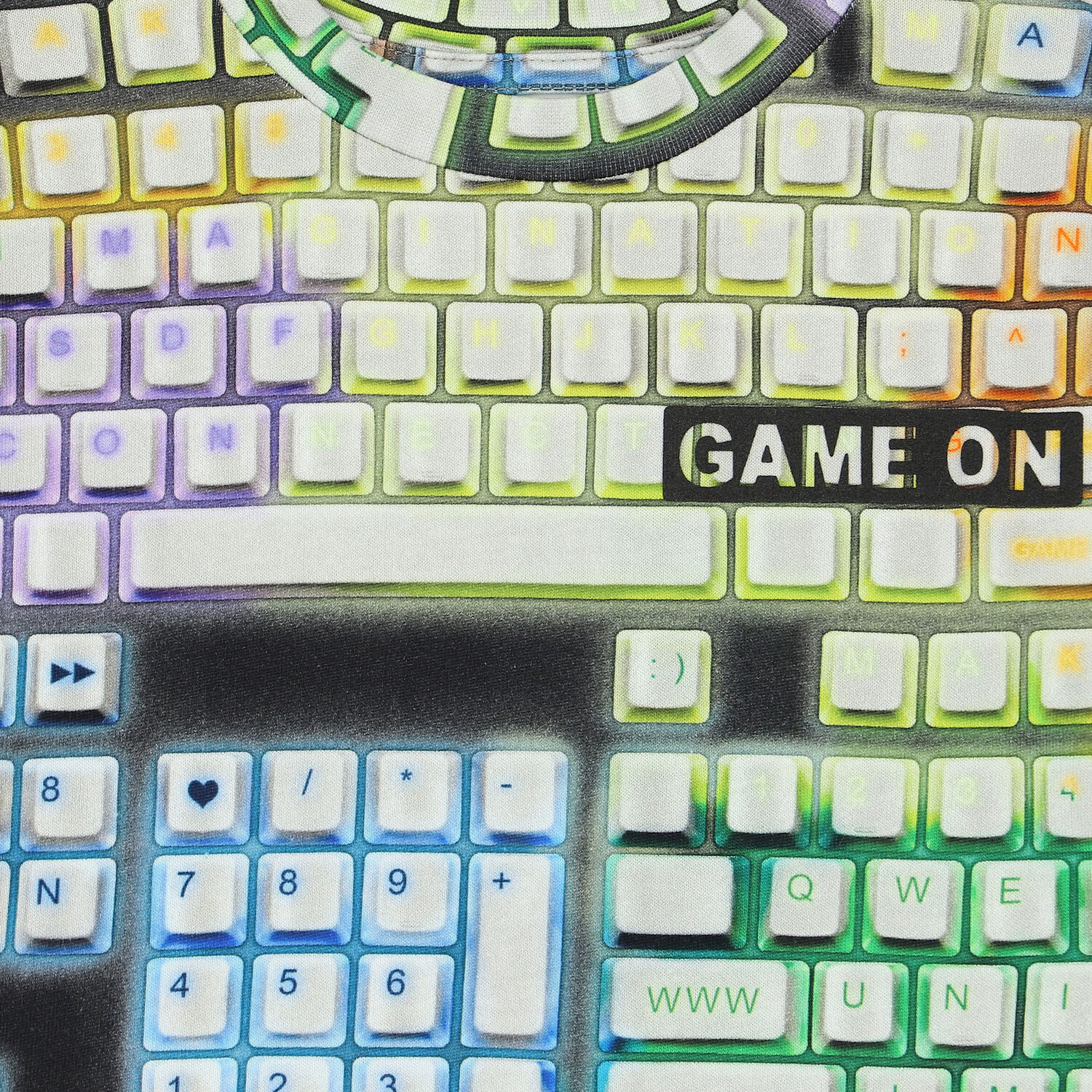 Boys Multi-Colored Keyboard T-Shirt, 1, hi-res image number null