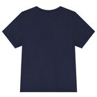Younger Boys Navy Blue Logo T-Shirt, 3, hi-res
