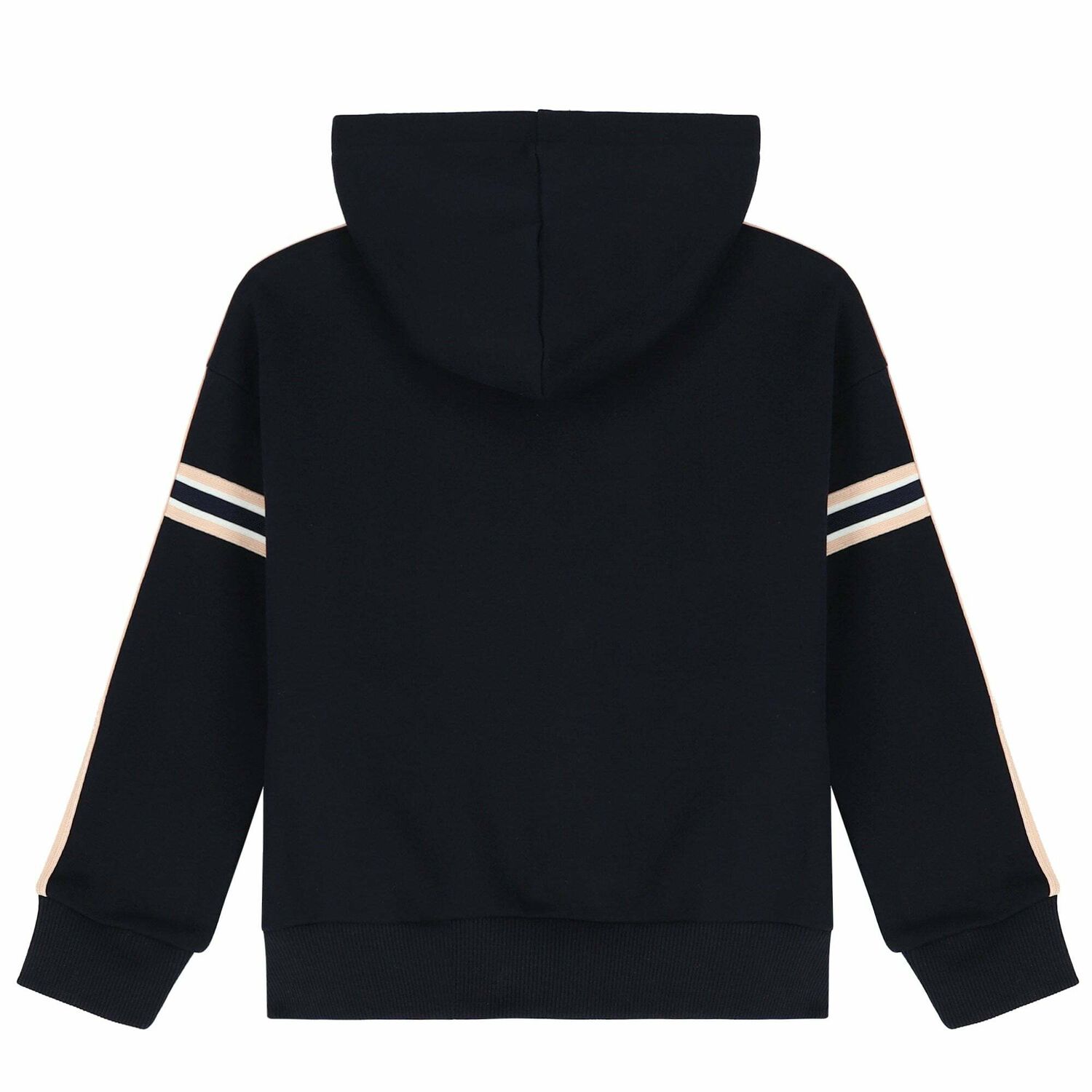 Girls Navy Blue Zip Up Logo Top, 1, hi-res image number null