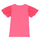 Girls Pink & White Headphone Shorts Set, 1, hi-res