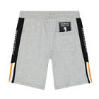 Boys Grey & Black Cotton Short, 1, hi-res