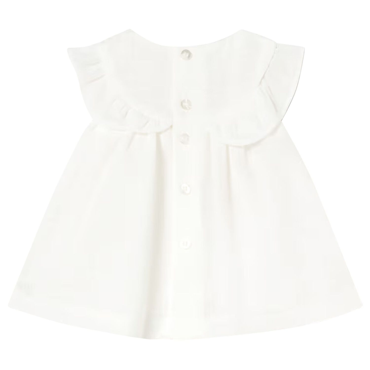 Baby Girls Ivory Smock Dress, 1, hi-res