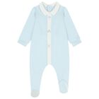 Baby Boys Blue & White Babygrow Set, 1, hi-res