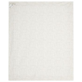 White & Beige Geo Map Baby Blanket