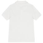 Boys Mini Me White Logo Polo Shirt, 2, hi-res
